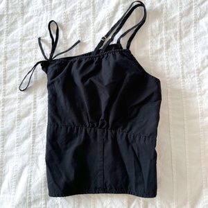 Abercrombie Tie-Front Poplin Cami Set Top